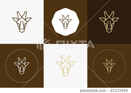 Minimal line versatile animal circle badge design Minimal line versatile animal circle badge design 85215403