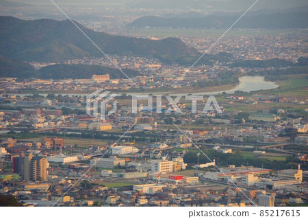 View along the Katsuura River from Mt. Bizan, Tokushima Prefecture View along the Katsuura River from Mt. Bizan, Tokushima Prefecture 85217615