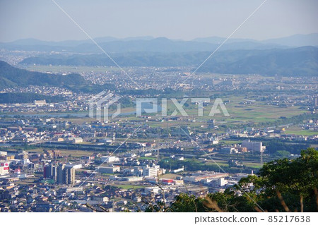 View of the Katsuura River area from Mt. Bizan, Tokushima Prefecture View of the Katsuura River area from Mt. Bizan, Tokushima Prefecture 85217638