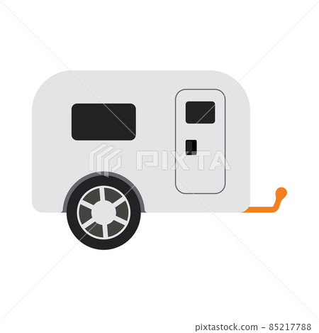 Icon Of Camping Family Caravan Car - Stock Illustration [85217788] - PIXTA