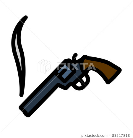 Smoking Revolver Icon Smoking Revolver Icon 85217818