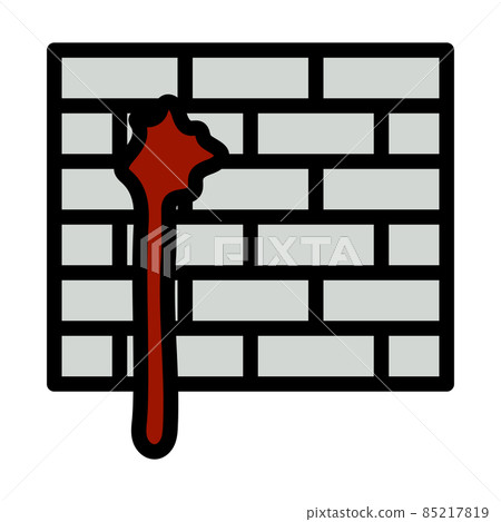 Blood On Brick Wall Icon Blood On Brick Wall Icon 85217819