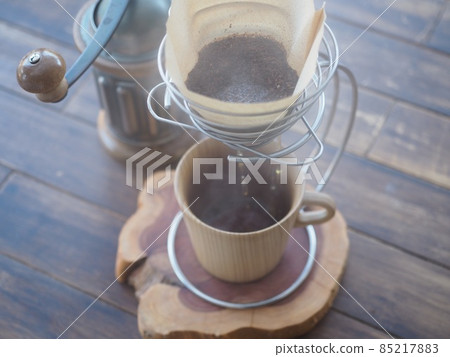 咖啡形像素材 85217883