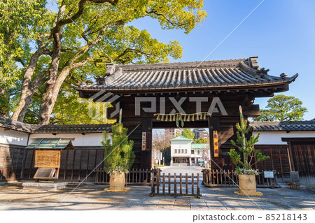 冬天的德川園、黑門松木裝飾<愛知縣名古屋市> 冬天的德川園、黑門松木裝飾<愛知縣名古屋市> 85218143