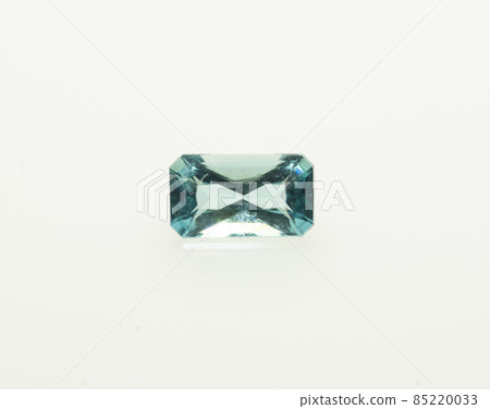Natural blue grandidierite on the white background 85220033