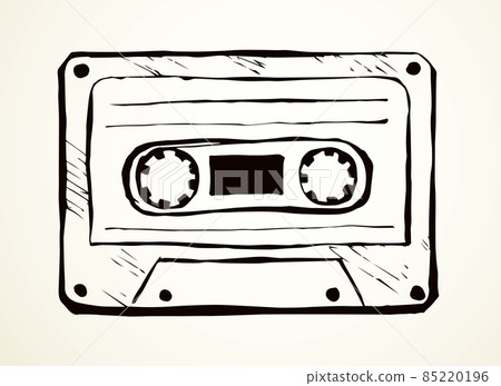 Cassette. Vector drawing icon sign - Stock Illustration [85220196] - PIXTA