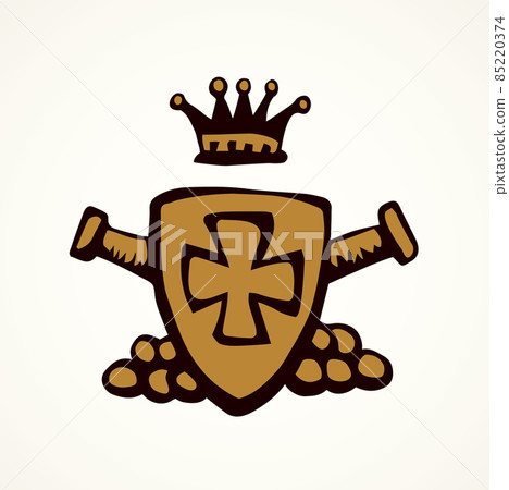 Coat of arms. Vector drawing 85220374