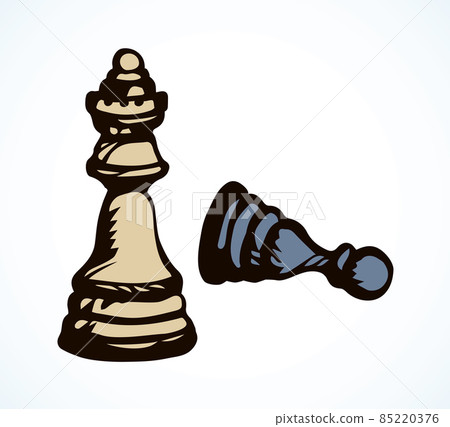 Chess figure. Queen. Vector drawing 85220376