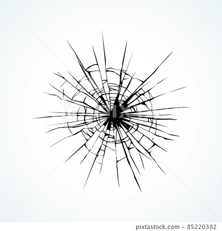 Broken glass. Vector drawing pattern 85220382