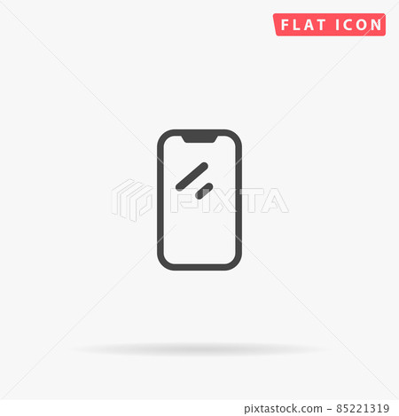 Smartphone flat vector icon - Stock Illustration [85221319] - PIXTA