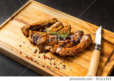 Rib steak American-style sparerib pork steak photo 85221563