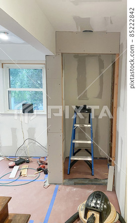 Residential home under reconstruction during Covie-19 pandemic 85222842