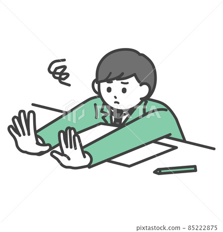 Illustration material of a student boy who seems to be bored Illustration material of a student boy who seems to be bored 85222875