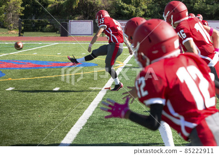 Kickoff of a football game 85222911