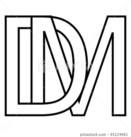 Logo sign dm md icon, sign dm interlaced letters d m Logo sign dm md icon, sign dm interlaced letters d m 85224061