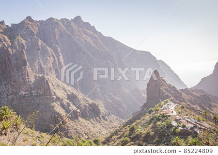 View of the cliffs of the Masca gorge in Tenerife 85224809