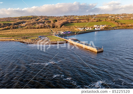 The pier in Mountcharles in County Donegal - Ireland. The pier in Mountcharles in County Donegal - Ireland. 85225520