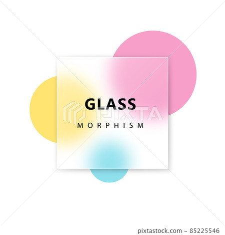 Vector background in glass morphism style. Editable illustration 85225546