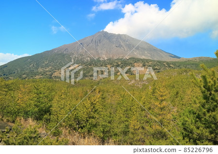 [鹿兒島縣]從有村熔岩天文台看到的櫻島 85226796