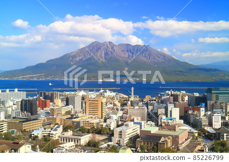 [Kagoshima Prefecture] Sakurajima seen from the Shiroyama Park Observatory 85226799