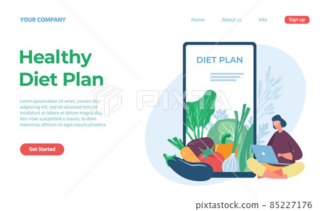 Healthy Diet plan nutrition with fresh foodstuff 85227176