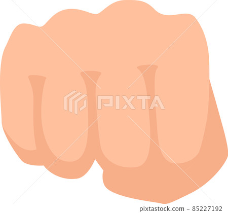Human fist beat or hit isolated on white 85227192