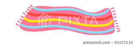 Colored stripes beach towel, wavy summer accessory 85227210