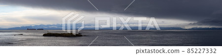 Panoramic View of Rocky Shore on the West Pacific Ocean Coast Panoramic View of Rocky Shore on the West Pacific Ocean Coast 85227332