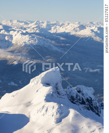 Aerial View from an Airplane of a famous Mountain Peak, Black Tusk 85227817