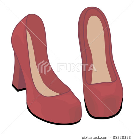 Red Shoes vector illustration isolated on a white background Red Shoes vector illustration isolated on a white background 85228358