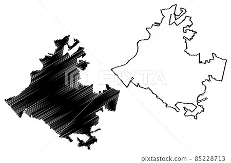 Torreon City (United Mexican States, Mexico, Coahuila State) map vector illustration, scribble sketch City of La Laguna map 85228713