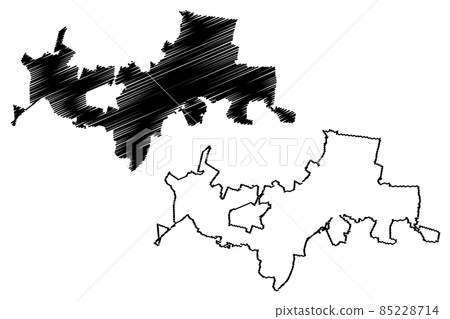 Tlaquepaque City (United Mexican States, Mexico, Free and Sovereign State of Jalisco) map vector illustration, scribble sketch City of San Pedro Tlaquepaque map 85228714