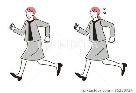 People running business person female set People running business person female set 85230724