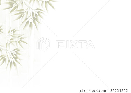 Light ink dead leaf color ink painting-like bamboo grove background illustration background white vertical other colors available 85231232