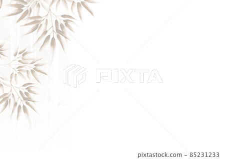 Light ink brown ink painting-like bamboo grove background illustration background white horizontal other colors available Light ink brown ink painting-like bamboo grove background illustration background white horizontal other colors available 85231233