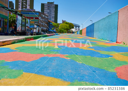 Colorful roads in Caminito, Argentina 85231386
