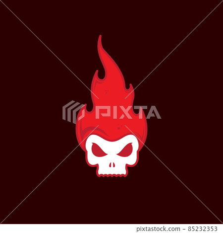 red fire skull logo