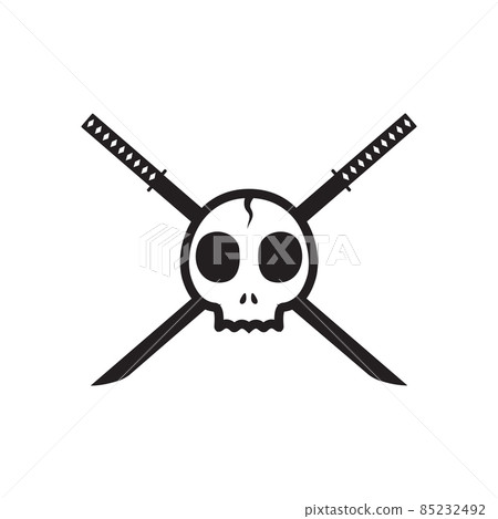 skull face with cross swords logo design vector graphic symbol icon sign illustration creative idea skull face with cross swords logo design vector graphic symbol icon sign illustration creative idea 85232492