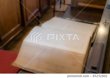 Blurred image Antique study and books 85232802