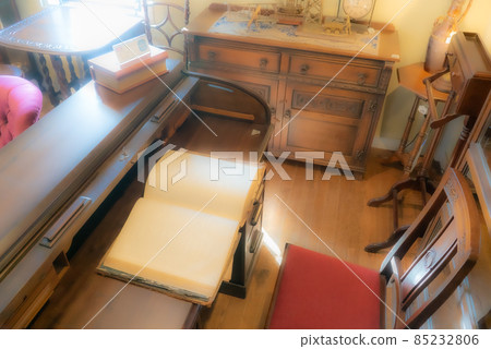 Blurred image Antique study and books 85232806