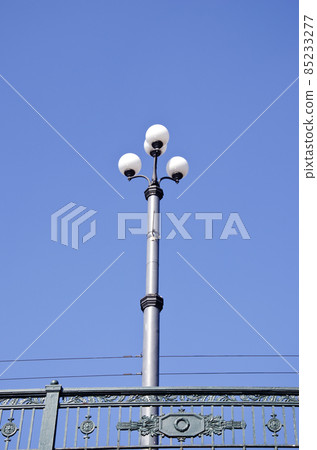 vintage street lamp and brigge rails vintage street lamp and brigge rails 85233277