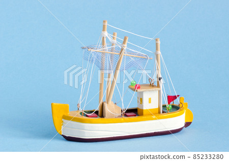 ship model on azure background ship model on azure background 85233280