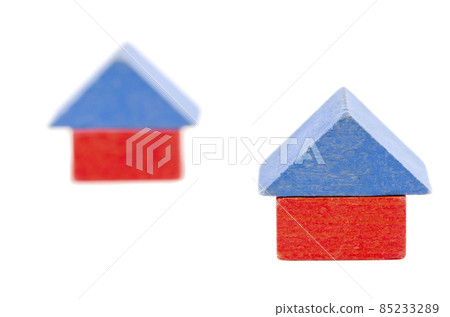 wooden toy block house symbol construction wooden toy block house symbol construction 85233289