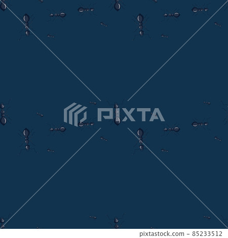 Ants seamless pattern. Insects on colorful background. Vector illustration for textile 85233512