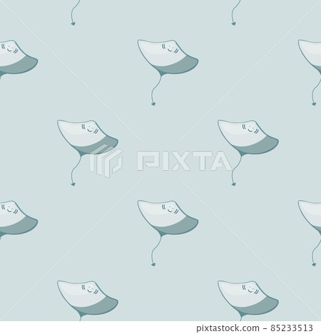 Stingray seamless pattern with scandinavian style. Underwater animals background. Vector illustration for children funny textile. Stingray seamless pattern with scandinavian style. Underwater animals background. Vector illustration for children funny textile. 85233513