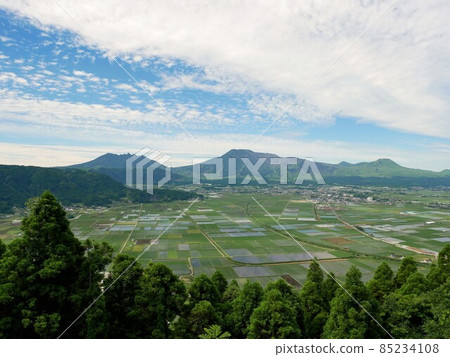 阿蘇外羽山和火山口(熊本縣阿蘇城山天文台) 阿蘇外羽山和火山口(熊本縣阿蘇城山天文台) 85234108