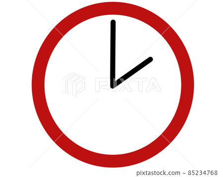 Illustration material of red clock 85234768