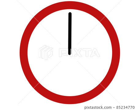 Illustration material of red clock 85234770