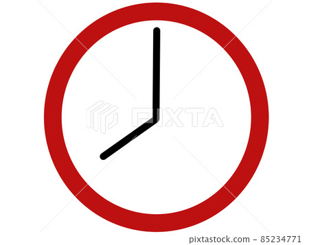 Illustration material of red clock 85234771