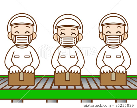 Employees working on the assembly line 5 85235059